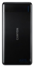 Canyon CNE-CPB1007B 10000mAh LiPo powerbank fekete (QC3.0) Mobil / Kommunikáció / Smart - Powerbank / Külső akkumulátor és töltő - 508598