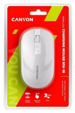 Canyon CNS-CMSW18 vezeték nélküli fehér optikai egér Iroda és számítástechnika - Egér - Vezeték nélküli egér - 514438