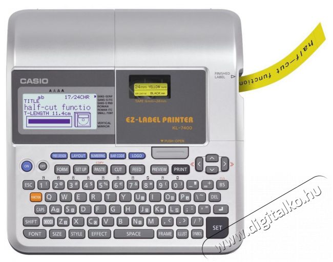 Casio KL 7400 címkenyomtató Iroda és számítástechnika - Címkenyomtató - Címkenyomtató - 300261