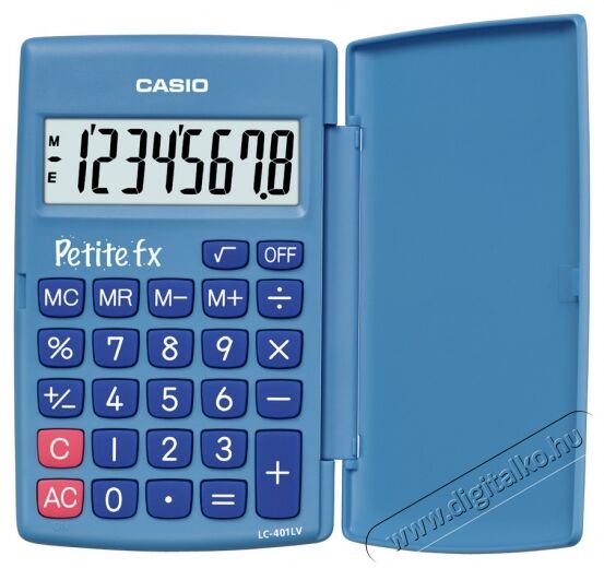 Casio LC-401LV Számológép - kék Iroda és számítástechnika - Számológép - Zsebszámológép - 262073