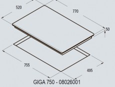 Cata GIGA 750 Can Roca beépíthető indukciós főzőlap Konyhai termékek - Sütő-főzőlap, tűzhely (beépíthető) - Indukciós főzőlap (beépíthető) - 358258
