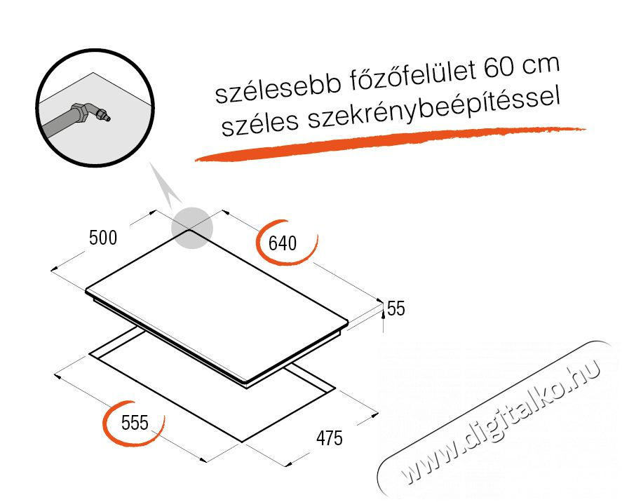 Cata LCI 6031 Gáz főzőlap - fekete Konyhai termékek - Sütő-főzőlap, tűzhely (beépíthető) - Gázfőzőlap (beépíthető) - 358309