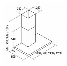 Cata SYGMA 600/C LED Fali páraelszívó Konyhai termékek - Páraelszívó - Kürtős - 358376