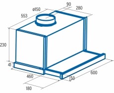 Cata TF-7600 X Kihúzható páraelszívó Konyhai termékek - Páraelszívó - Beépíthető / kihúzható - 358397