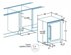 Cata VI 59082 beépíthető borhűtő Konyhai termékek - Hűtő, fagyasztó (beépíthető) - Borhűtő - 358419