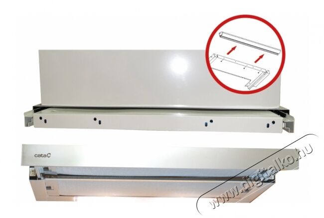 Cata TF-2003/60 LED teleszkópos páraelszívó - fehér Konyhai termékek - Páraelszívó - Beépíthető / kihúzható - 358390