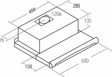 Cata TF-5260 WH/L Kihúzható páraelszívó - fehér Konyhai termékek - Páraelszívó - Beépíthető / kihúzható - 358394