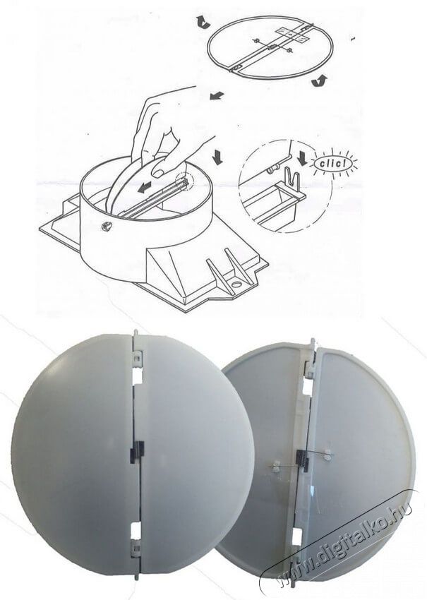 Cata Pillangószelep és Nodor páraelszívóhoz (125 mm) Konyhai termékek - Páraelszívó - Kiegészítő - 358359