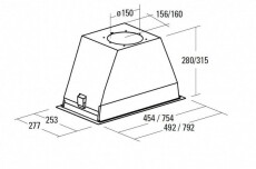 Cata GL-45 X/C Beépíthető páraelszívó - inox Konyhai termékek - Páraelszívó - Beépíthető / kihúzható - 358259
