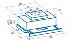 Cata TFH-6630 WH Kihúzható páraelszívó Konyhai termékek - Páraelszívó - Beépíthető / kihúzható - 358399