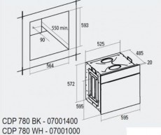 Cata CDP 780 AS BK Beépíthető sütő Konyhai termékek - Sütő-főzőlap, tűzhely (beépíthető) - Sütő (beépíthető) - 358208