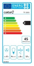 Cata TF-2003/60 LED teleszkópos páraelszívó - fekete Konyhai termékek - Páraelszívó - Beépíthető / kihúzható - 350934