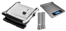 Catler GR 4011 kontakt grill + KS 4010 konyhai mérleg + SM 2011 só és bors őrlő Konyhai termékek - Konyhai kisgép (sütés / főzés / hűtés / ételkészítés) - Kontakt grill sütő / sütőlap - 310217