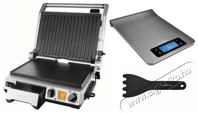 Catler GR 8050 kontaktgrill + KS 4010 konyhai mérleg + SP 2010 műanyag kaparó grillsütőkhöz Konyhai termékek - Konyhai kisgép (sütés / főzés / hűtés / ételkészítés) - Kontakt grill sütő / sütőlap - 309959