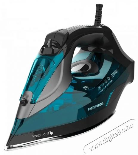 Cecotec Fast Furious 5055 Pro Vasal&oacute;, 3100 W, ker&aacute;mia talp, folyamatos gőz 65 g/m, gőzkit&ouml;r&eacute;s 255 g/perc, fekete/k&eacute;k H&aacute;ztart&aacute;s / Otthon / K&uuml;lt&eacute;r - Vasal&oacute; - Vasal&oacute; - 533159