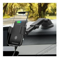 Cellect CAR-HOLDER-WLESS-C13 fekete vezeték nélküli autós tartó és töltő Autóhifi / Autó felszerelés - Autós tartó - 386026