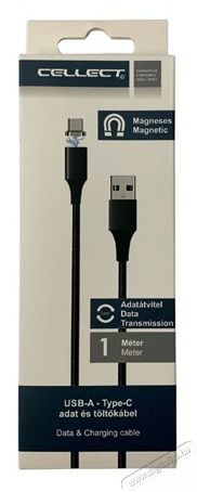Cellect MDCU-MAGNET-TYPE-C 1m USB - Type C mágneses fekete adat- és töltőkábel Iroda és számítástechnika - Számítógép tartozék - USB kábel - 457448
