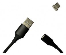 Cellect MDCU-MAGNET-TYPE-C 1m USB - Type C mágneses fekete adat- és töltőkábel Iroda és számítástechnika - Számítógép tartozék - USB kábel - 457448