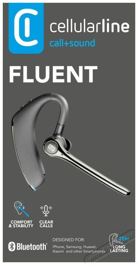 CELLULARLINE Fluent Black bluetooth headset Audio-Video / Hifi / Multim&eacute;dia - F&uuml;l &eacute;s Fejhallgat&oacute;k - F&uuml;lhallgat&oacute; mikrofonnal / headset - 528910