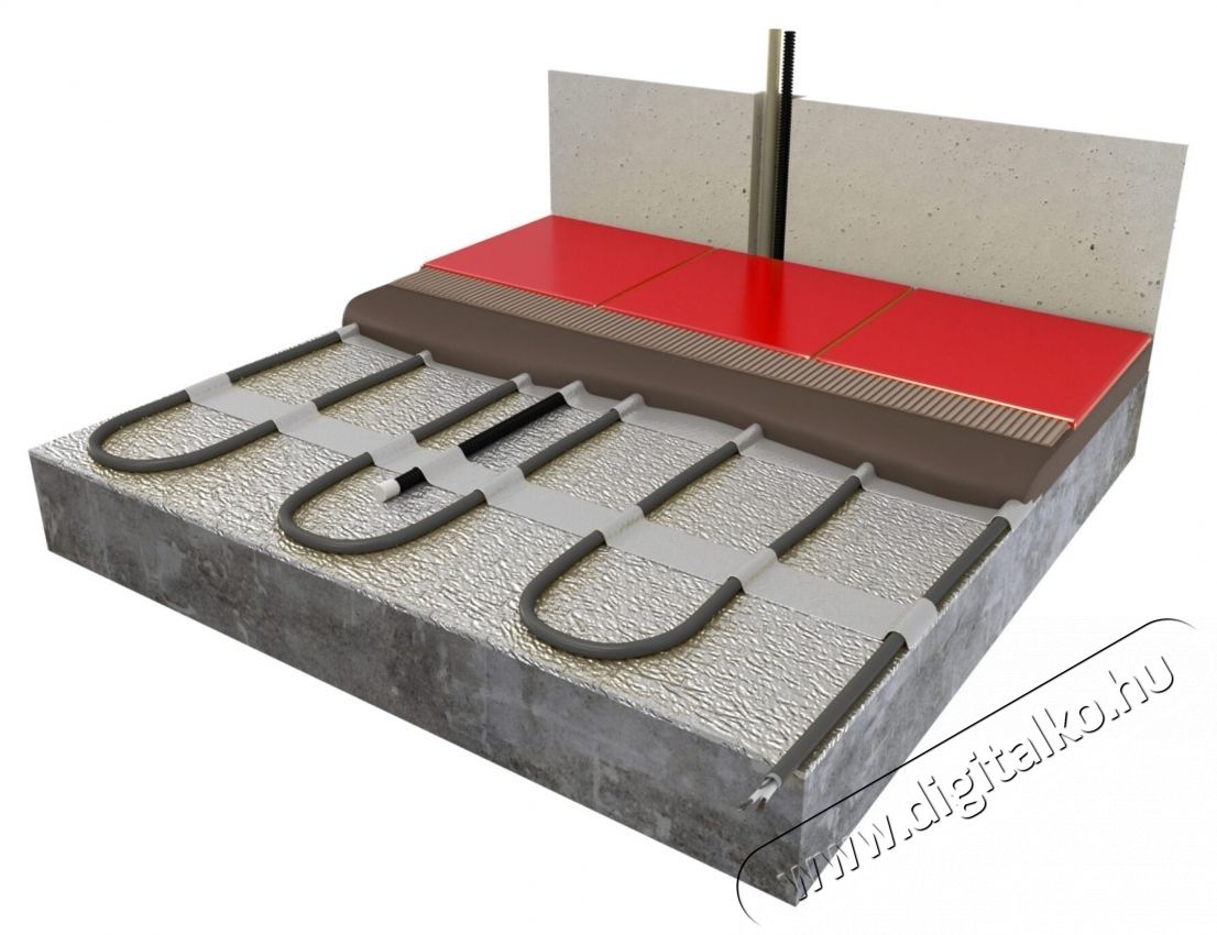 C&F Komplett padl&oacute;fűt&eacute;si k&aacute;bel csomag 20 nm, 2600 W, 152,9 ml, termoszt&aacute;t WIFI vez&eacute;rl&eacute;s C 16 H&aacute;ztart&aacute;s / Otthon / K&uuml;lt&eacute;r - Fűt&eacute;s - Hősug&aacute;rz&oacute; / fűtőtest - 536302