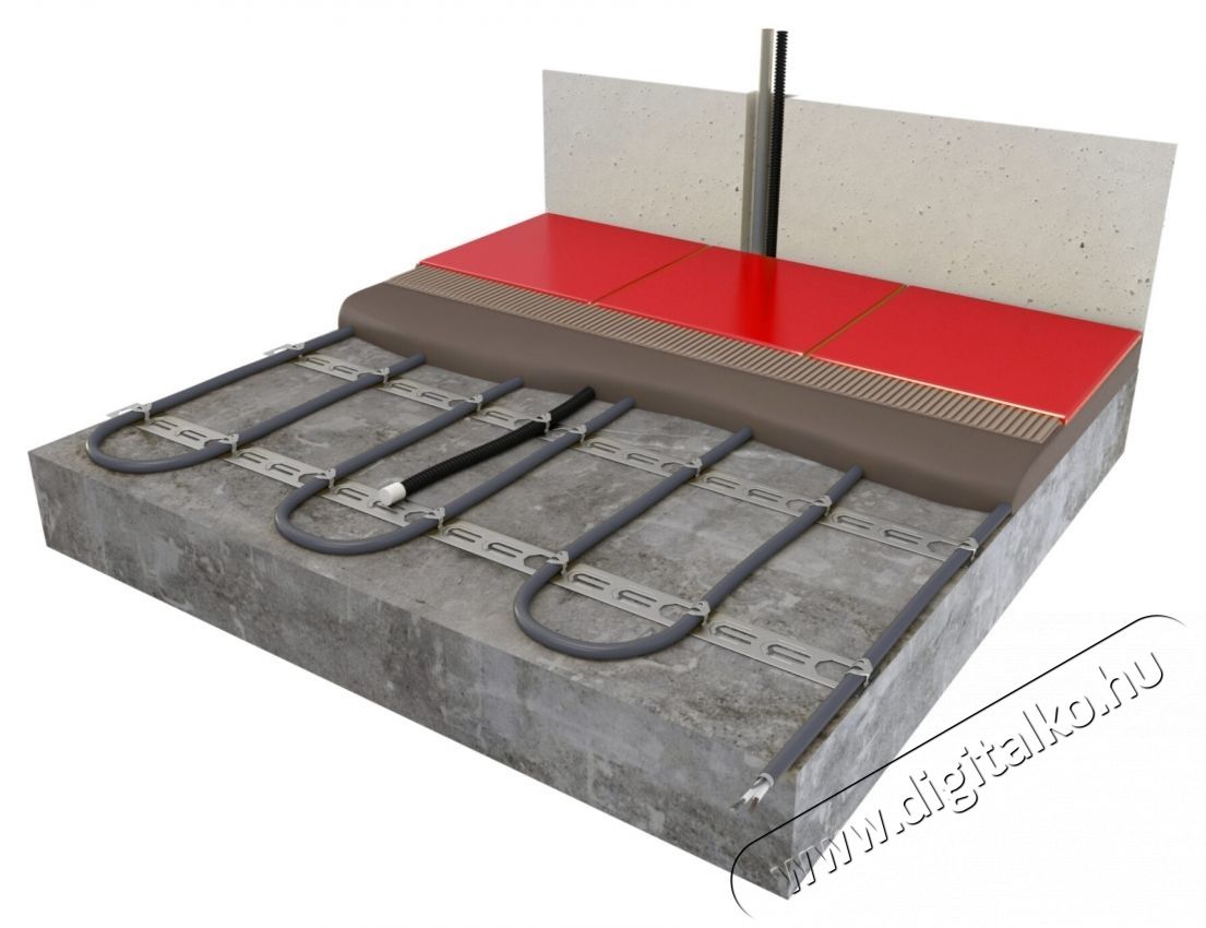 C&F Komplett padl&oacute;fűt&eacute;si k&aacute;bel csomag 20 nm, 2600 W, 152,9 ml, termoszt&aacute;t WIFI vez&eacute;rl&eacute;s C 16 H&aacute;ztart&aacute;s / Otthon / K&uuml;lt&eacute;r - Fűt&eacute;s - Hősug&aacute;rz&oacute; / fűtőtest - 536302