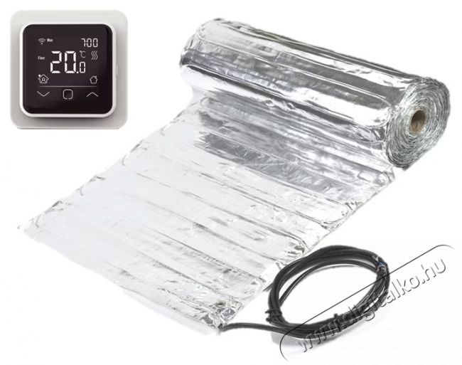 C&F Komplett csomag alum&iacute;nium szőnyeg padl&oacute;fűt&eacute;s Technics parkett&aacute;hoz, 7 nm, 980 W, termoszt&aacute;ttal WIFI vez&eacute;rl&eacute;s C 16 H&aacute;ztart&aacute;s / Otthon / K&uuml;lt&eacute;r - Fűt&eacute;s - Hősug&aacute;rz&oacute; / fűtőtest - 536308