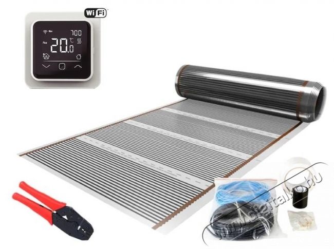 C&F Technics komplett sz&eacute;nf&oacute;lia padl&oacute;fűt&eacute;s csomag parkett&aacute;hoz, 10 nm, 1200 W, termoszt&aacute;ttal WIFI vez&eacute;rl&eacute;s C 16 H&aacute;ztart&aacute;s / Otthon / K&uuml;lt&eacute;r - Egy&eacute;b h&aacute;ztart&aacute;si term&eacute;k - 536307