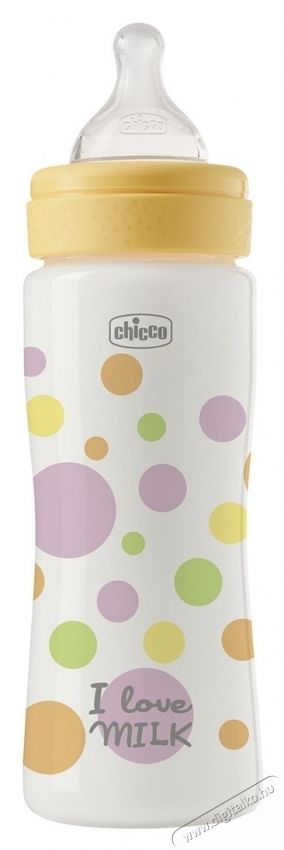 Chicco Perfect Easy cumis&uuml;veg, 330 ml, PP, Szilikon cumi, Gyors foly&aacute;s&uacute;, L&aacute;nyoknak, 4 h&oacute;nap+ Sz&eacute;ps&eacute;g&aacute;pol&aacute;s / Eg&eacute;szs&eacute;g - Baba mama term&eacute;k - Cumis&uuml;veg / cumi / etet&eacute;s kieg&eacute;sz&iacute;tő - 533164