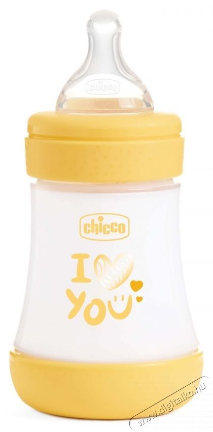 Chicco Perfect5 Anti-Colic cumis&uuml;veg, 150 ml, PP, szilikon, lass&uacute; &aacute;raml&aacute;s, Unisex, 0+ h&oacute;napos korig Sz&eacute;ps&eacute;g&aacute;pol&aacute;s / Eg&eacute;szs&eacute;g - Baba mama term&eacute;k - Cumis&uuml;veg / cumi / etet&eacute;s kieg&eacute;sz&iacute;tő - 533161