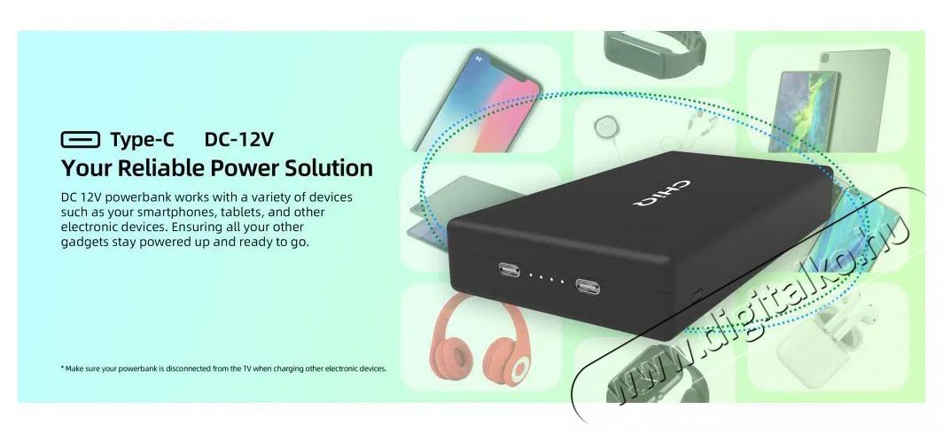 CHiQ L32M9PD Powerbank Camping Telev&iacute;zi&oacute;k - LED telev&iacute;zi&oacute; - 720p HD Ready felbont&aacute;s&uacute; - 505801