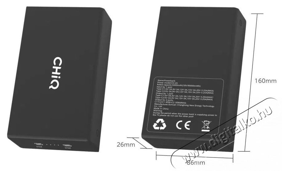 CHiQ L32M9PD Powerbank Camping Telev&iacute;zi&oacute;k - LED telev&iacute;zi&oacute; - 720p HD Ready felbont&aacute;s&uacute; - 505801