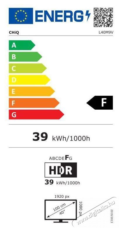CHiQ L40M9V Telev&iacute;zi&oacute;k - LED telev&iacute;zi&oacute; - 1080p Full HD felbont&aacute;s&uacute; - 511856