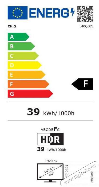 CHiQ L40QG7L Telev&iacute;zi&oacute;k - LED telev&iacute;zi&oacute; - 1080p Full HD felbont&aacute;s&uacute; - 511860