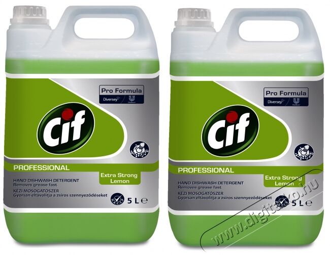 Cif Pro Extra Strong lemon folyékony kézi mosogatószer (2x5L) Háztartás / Otthon / Kültér - Tisztító / mosó - Tisztítószer - 360882