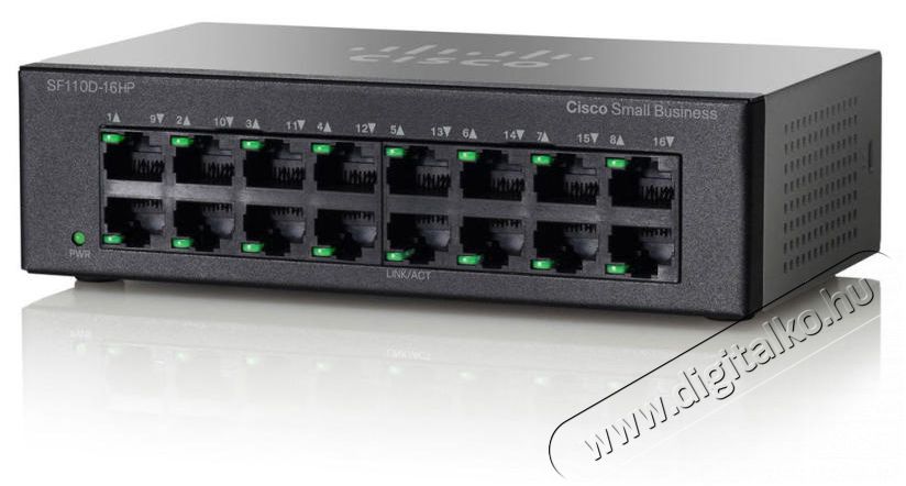 Cisco Switch 16x1000Mbps, Asztali, SG110-16-EU Iroda &eacute;s sz&aacute;m&iacute;t&aacute;stechnika - H&aacute;l&oacute;zat - Switch - 482118