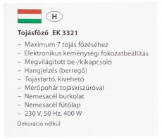 Clatronic EK 3321 Tojásfőző - inox Konyhai termékek - Konyhai kisgép (sütés / főzés / hűtés / ételkészítés) - Tojás főző / sütő - 360532