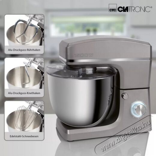 Clatronic KM 3765 konyhai robotgép - titán Konyhai termékek - Konyhai kisgép (előkészítés / feldolgozás) - Konyhai robotgép - 364097