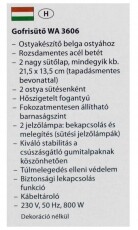 Clatronic WA 3606 dupla gofrisütő Konyhai termékek - Konyhai kisgép (sütés / főzés / hűtés / ételkészítés) - Melegszendvics / gofri sütő - 336523