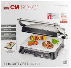 Clatronic KG 3571 kontaktgrill Konyhai termékek - Konyhai kisgép (sütés / főzés / hűtés / ételkészítés) - Kontakt grill sütő / sütőlap - 347899