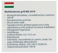 Clatronic MG 3519 mini kontaktgrill Konyhai termékek - Konyhai kisgép (sütés / főzés / hűtés / ételkészítés) - Kontakt grill sütő / sütőlap - 347912