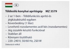 Clatronic MZ3579 aprító - fehér Konyhai termékek - Konyhai kisgép (előkészítés / feldolgozás) - Aprító / daráló - 322146
