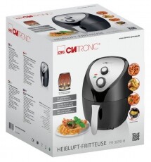 Clatronic FR 3699 H Forrólevegős sütő - fekete Konyhai termékek - Konyhai kisgép (sütés / főzés / hűtés / ételkészítés) - Légkeveréses főzőgép / elektromos kukta / multifunkciós sütő - 360540