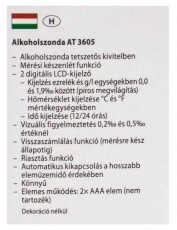 Clatronic AT 3605 alkohol teszter Szépségápolás / Egészség - Alkoholszonda - Alkoholszonda - 322203