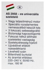 Clatronic AS2958 szeletelő Konyhai termékek - Konyhai kisgép (előkészítés / feldolgozás) - Szeletelő / reszelő gép - 322145