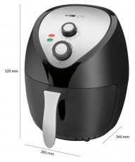 Clatronic FR 3699 H Forrólevegős sütő - fekete Konyhai termékek - Konyhai kisgép (sütés / főzés / hűtés / ételkészítés) - Légkeveréses főzőgép / elektromos kukta / multifunkciós sütő - 360540