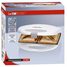 Clatronic ST 3477 szendvics sütő - fehér Konyhai termékek - Konyhai kisgép (sütés / főzés / hűtés / ételkészítés) - Melegszendvics / gofri sütő - 347930