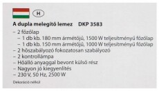 Clatronic DKP 3583 dupla elektromos főzőlap Konyhai termékek - Sütő-főzőlap, tűzhely (szabadonálló) - Elektromos főzőlap (szabadonálló) - 347871