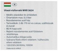 Clatronic WKR 3624 utazó vízforraló Konyhai termékek - Vízforraló / teafőző - 347958