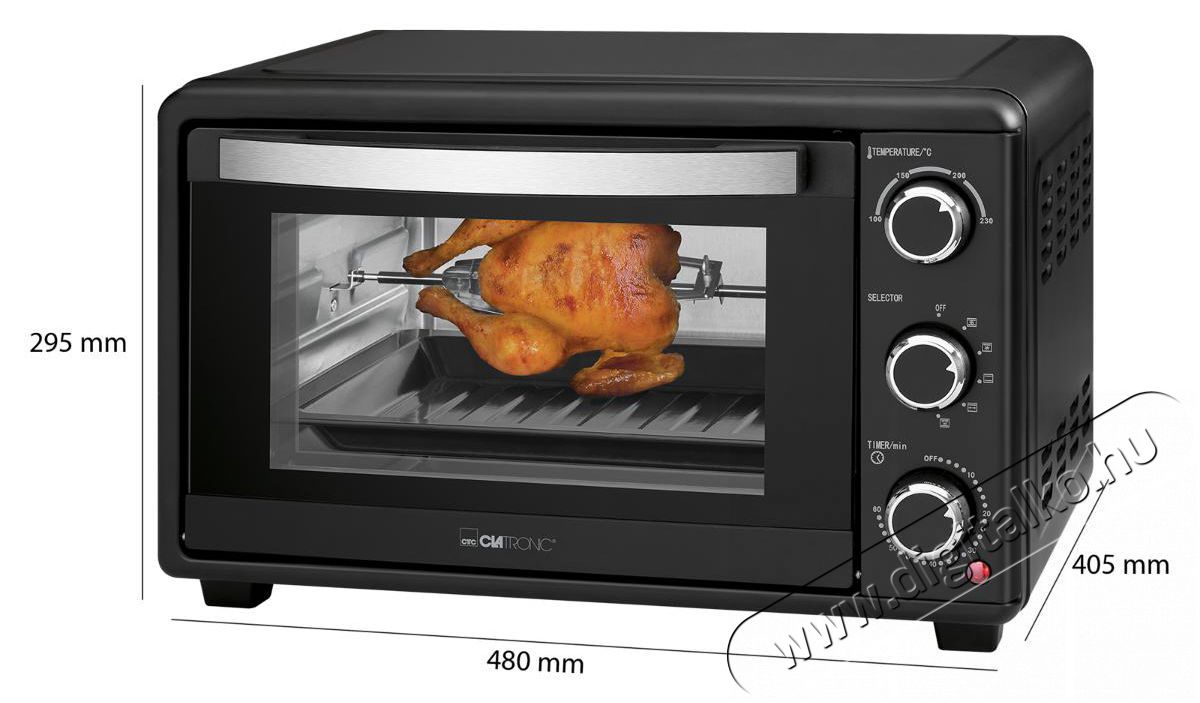 Clatronic MBG 3727 mini s&uuml;tő Konyhai term&eacute;kek - S&uuml;tő-főzőlap, tűzhely (szabadon&aacute;ll&oacute;) - Mini s&uuml;tő / mini grill / mini konyha - 374756