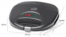 Clatronic ST 3477 szendvics sütő - szürke Konyhai termékek - Konyhai kisgép kiegészítő - Szendvics / gofri / grill sütő kiegészítő - 374761